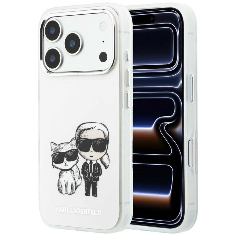 MagSafe-hoes voor Apple iPhone 18 Pro Max / 17 Pro Max, Karl Lagerfeld, IML KC Bodies Sketch Print, Beige