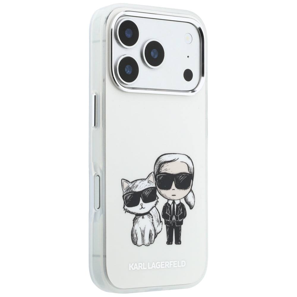 MagSafe-hoes voor Apple iPhone 18 Pro Max / 17 Pro Max, Karl Lagerfeld, IML KC Bodies Sketch Print, Beige