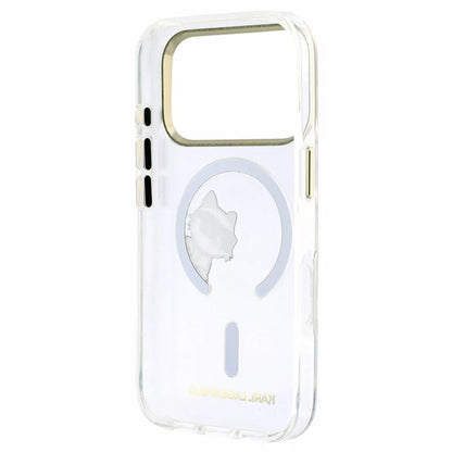 MagSafe-hoesje voor Apple iPhone 18 Pro Max / 17 Pro Max, Karl Lagerfeld, IML Peekaboo Print en metalen frame, transparant