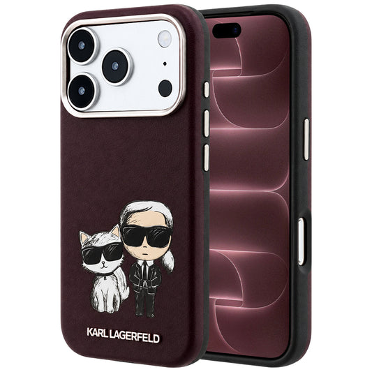 MagSafe-hoesje voor Apple iPhone 18 Pro Max / 17 Pro Max, Karl Lagerfeld, KC Bodies Sketch, Bordeaux