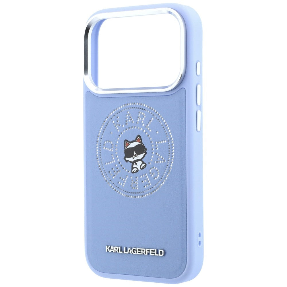 MagSafe-hoesje voor Apple iPhone 18 Pro Max / 17 Pro Max, Karl Lagerfeld, Point and Choupette Sketch, blauw