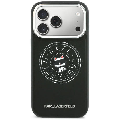 MagSafe Case for Apple iPhone 18 Pro Max / 17 Pro Max, Karl Lagerfeld, Point and Choupette Sketch, Black