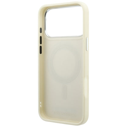 MagSafe-hoesje voor Apple iPhone 18 Pro Max / 17 Pro Max, Karl Lagerfeld, Ring Stand 360 Saffiano, beige