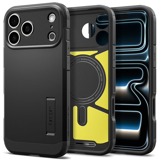 MagSafe-hoesje voor Apple iPhone 18 Pro Max / 17 Pro Max, Spigen, Tough Armor T, Zwart ACS12136