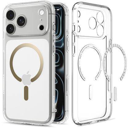 MagSafe-hoes voor Apple iPhone 18 Pro Max / 17 Pro Max, Spigen, Ultra Hybrid, Transparant Goud ACS12120
