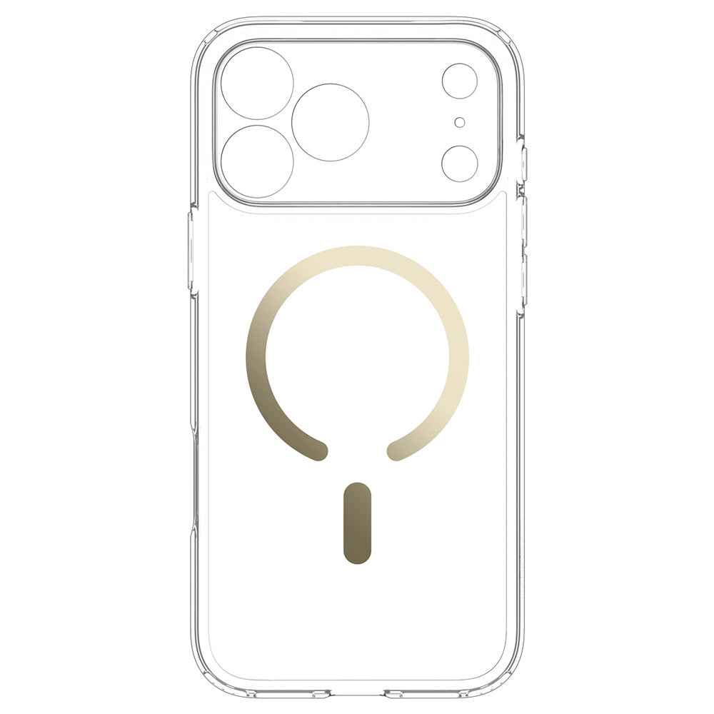 MagSafe-hoes voor Apple iPhone 18 Pro Max / 17 Pro Max, Spigen, Ultra Hybrid, Transparant Goud ACS12120