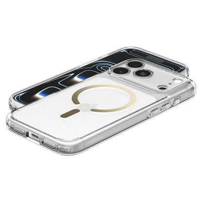MagSafe-hoes voor Apple iPhone 18 Pro Max / 17 Pro Max, Spigen, Ultra Hybrid, Transparant Goud ACS12120