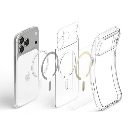 MagSafe-hoes voor Apple iPhone 18 Pro Max / 17 Pro Max, Spigen, Ultra Hybrid, Transparant Goud ACS12120