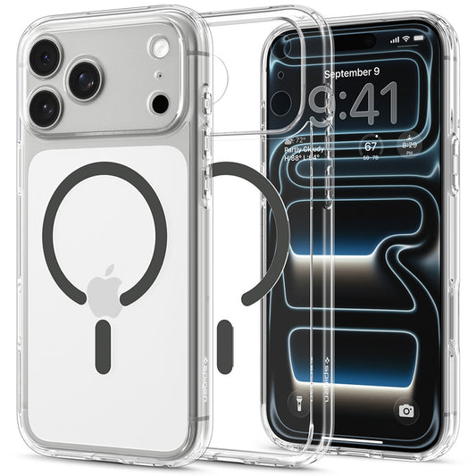 MagSafe-hoesje voor Apple iPhone 18 Pro Max / 17 Pro Max, Spigen, Ultra Hybrid, Transparant Grijs ACS12119