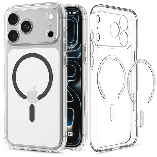 MagSafe-hoesje voor Apple iPhone 18 Pro Max / 17 Pro Max, Spigen, Ultra Hybrid, Transparant Grijs ACS12119
