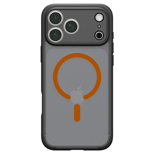 MagSafe-hoes voor Apple iPhone 18 Pro Max / 17 Pro Max, Spigen, Ultra Hybrid, Zwart Oranje Satijn ACS12125