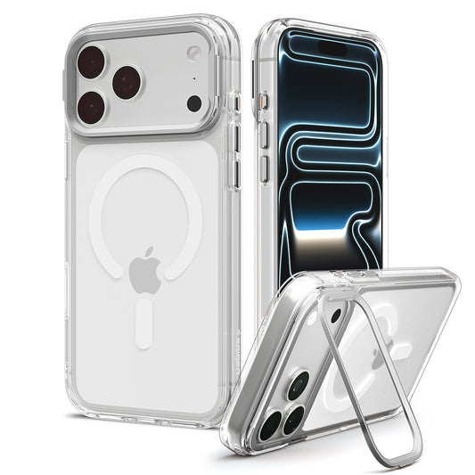 MagSafe-hoes voor Apple iPhone 18 Pro Max / 17 Pro Max, Spigen, Ultra Hybrid Optik S, Transparant Zilver ACS11908