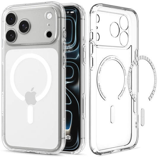 MagSafe-hoesje voor Apple iPhone 18 Pro Max / 17 Pro Max, Spigen, Ultra Hybrid, Transparant Wit ACS12118