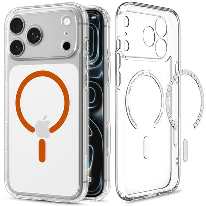 MagSafe-hoes voor Apple iPhone 18 Pro Max / 17 Pro Max, Spigen, Ultra Hybrid, Transparant Oranje ACS12122