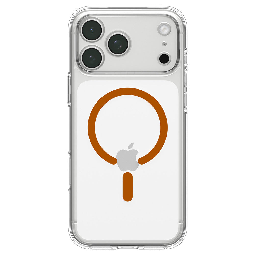 MagSafe-hoes voor Apple iPhone 18 Pro Max / 17 Pro Max, Spigen, Ultra Hybrid, Transparant Oranje ACS12122