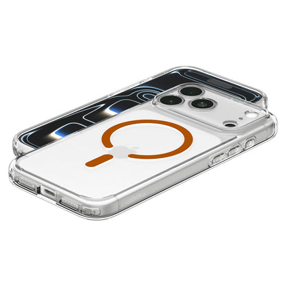 MagSafe-hoes voor Apple iPhone 18 Pro Max / 17 Pro Max, Spigen, Ultra Hybrid, Transparant Oranje ACS12122