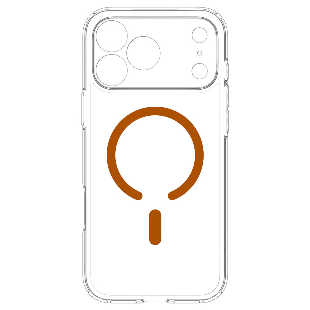 MagSafe-hoes voor Apple iPhone 18 Pro Max / 17 Pro Max, Spigen, Ultra Hybrid, Transparant Oranje ACS12122
