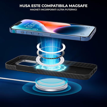 MagSafe-hoes voor Apple iPhone 18 Pro Max / 17 Pro Max, Techsuit, Aramidevezel, Zwart
