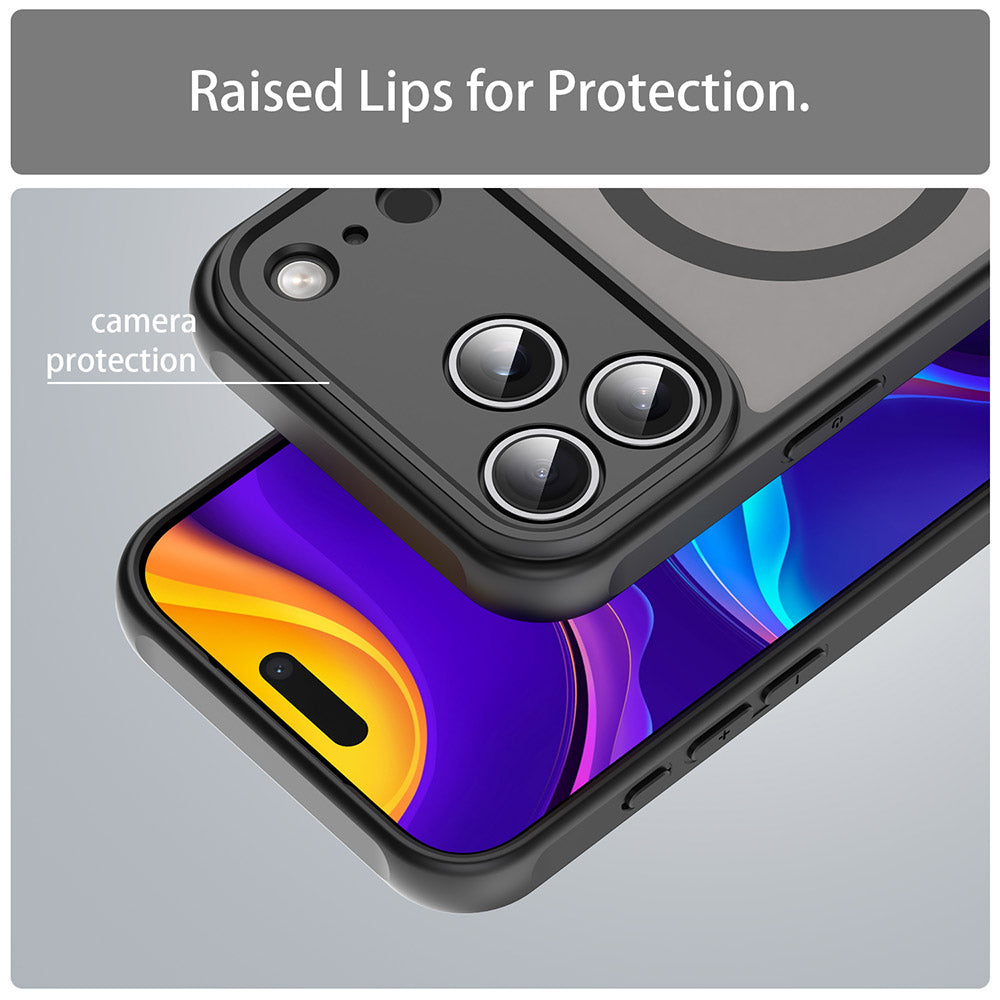 MagSafe-hoesje voor Apple iPhone 18 Pro Max / 17 Pro Max, Techsuit, HaloFrost II, Zwart
