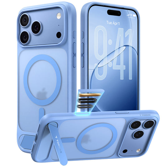 MagSafe-hoes voor Apple iPhone 18 Pro Max / 17 Pro Max, Torras, Ostand L1 Guardian, Blauw