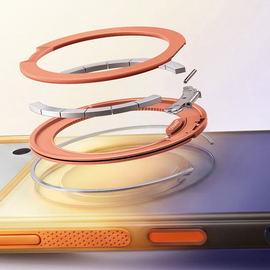 MagSafe-hoesje voor Apple iPhone 18 Pro Max / 17 Pro Max, Torras, Ostand O3 Air Gradient, Blauw Oranje