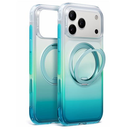 MagSafe-hoes voor Apple iPhone 18 Pro Max / 17 Pro Max, Torras, Ostand O3 Air Gradient, Groen Blauw