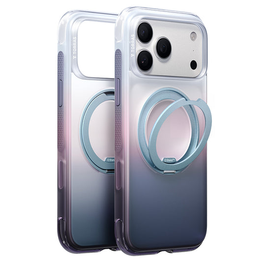 MagSafe-hoesje voor Apple iPhone 18 Pro Max / 17 Pro Max, Torras, Ostand O3 Air Gradient, Violet Oranje