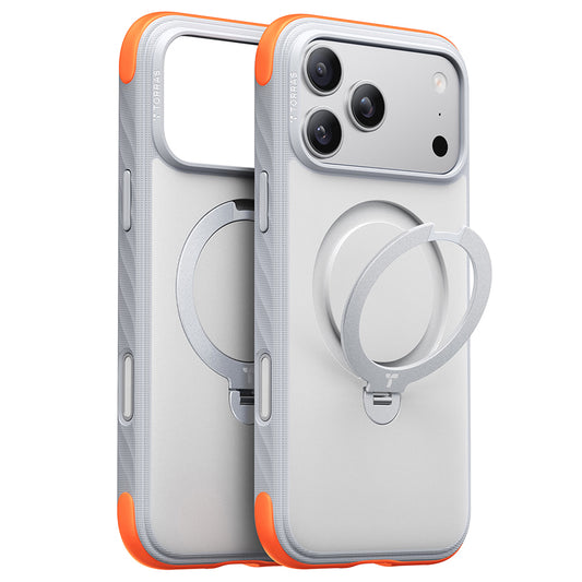 MagSafe-hoes voor Apple iPhone 18 Pro Max / 17 Pro Max, Torras, Ostand Q3 Rugged, Wit