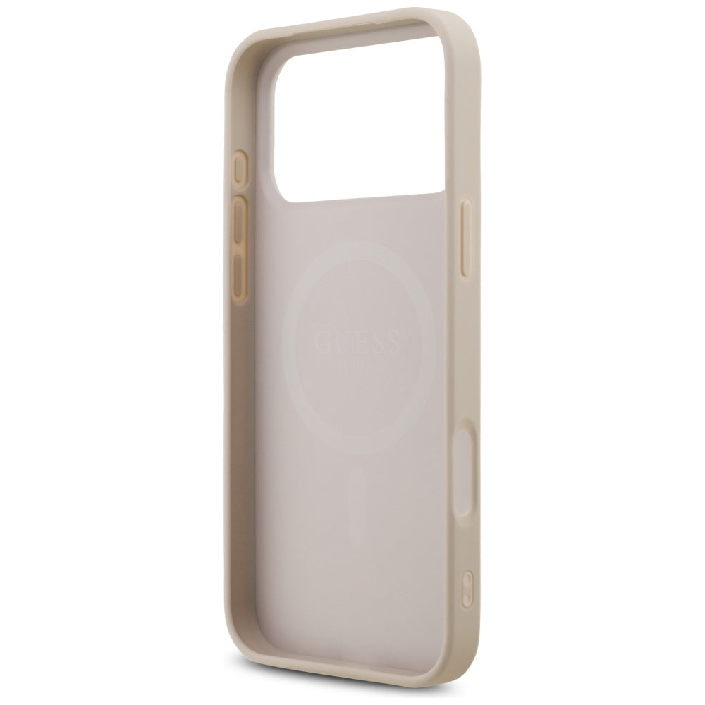 MagSafe-hoesje voor Apple iPhone 18 Pro Max, Guess, 4G Triangle Strass, Roze
