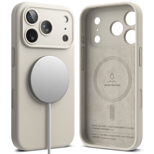 MagSafe Case for Apple iPhone 18 Pro, Ringke, Silicone, Cream