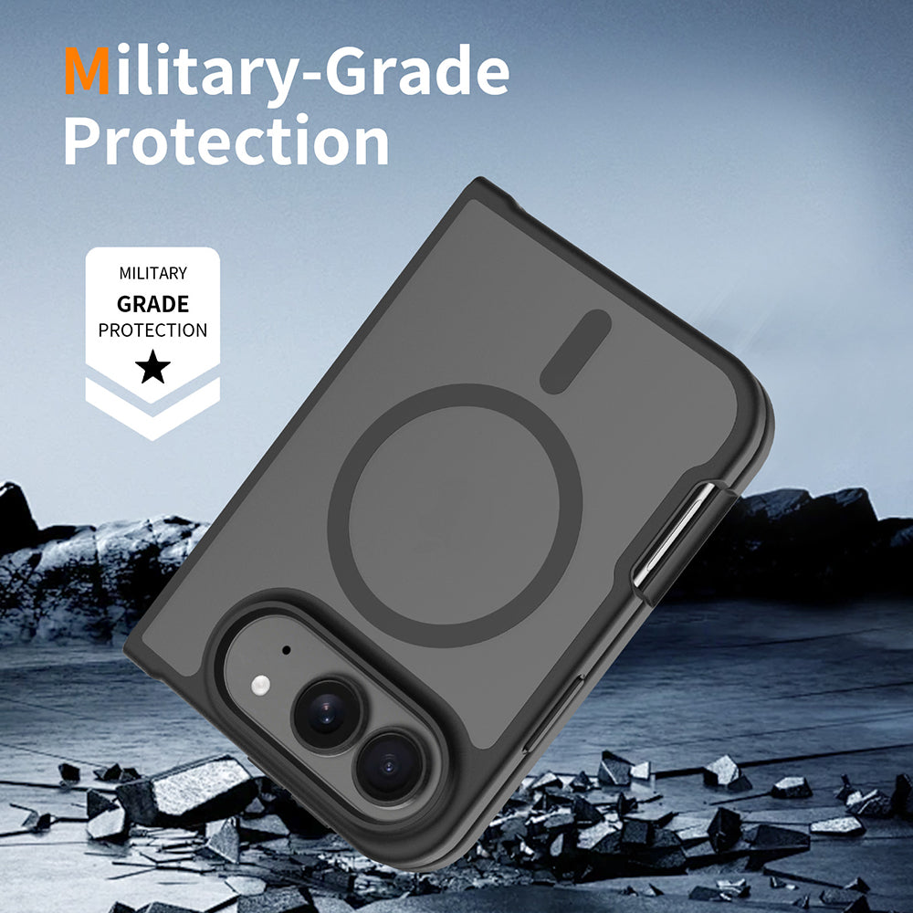 MagSafe-hoesje voor Apple iPhone Duo, Techsuit, PureFrost, satijnzwart