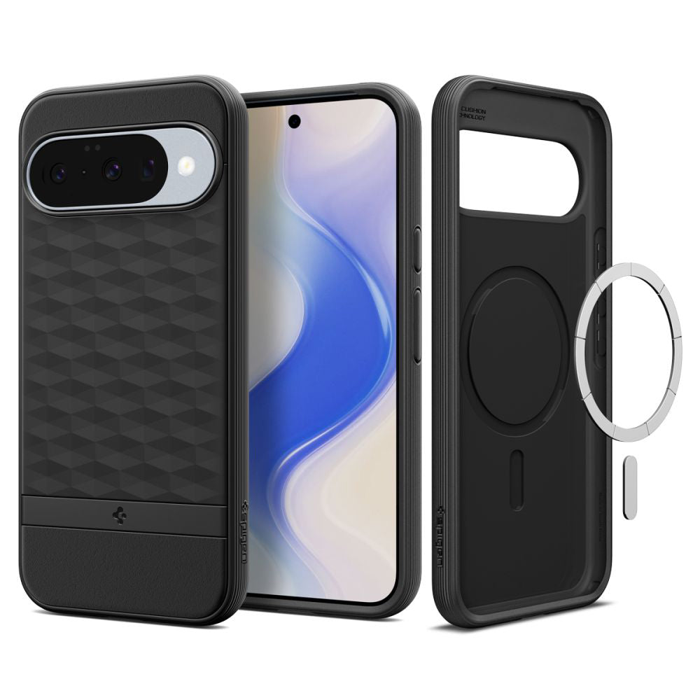 MagSafe hoes voor Google Pixel 10 Pro / 10, Spigen, Caseology Parallax, Matzwart ACS09708