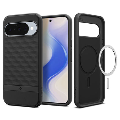 MagSafe hoes voor Google Pixel 10 Pro / 10, Spigen, Caseology Parallax, Matzwart ACS09708