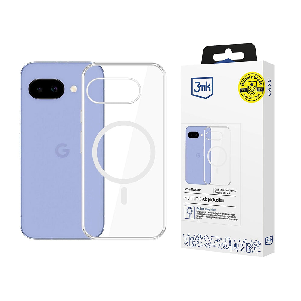 MagSafe hoes voor Google Pixel 10a, 3MK, Armor MagCase, Transparant