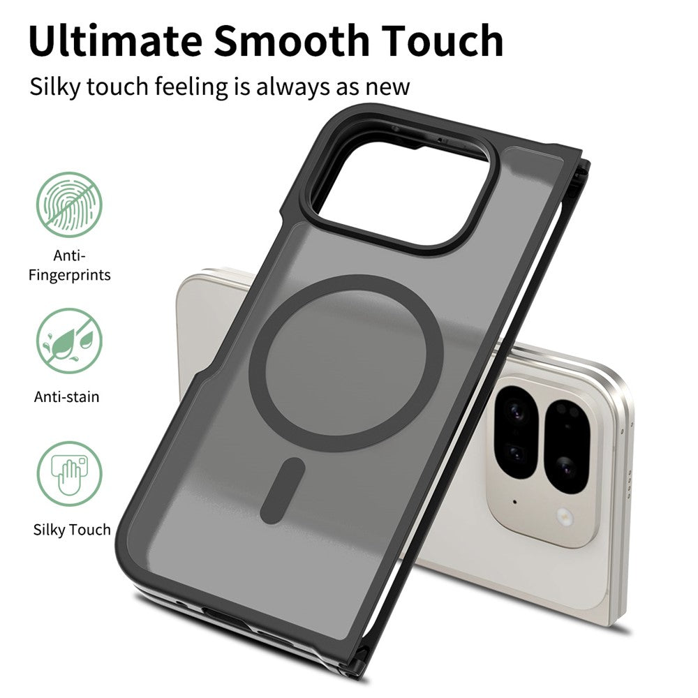 MagSafe-hoes voor Google Pixel 11 Pro Fold, Techsuit, PureFrost, Zwart Satijn