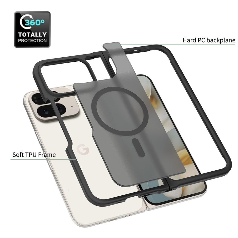 MagSafe-hoes voor Google Pixel 11 Pro Fold, Techsuit, PureFrost, Zwart Satijn