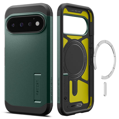 MagSafe-hoesje voor Google Pixel 11 Pro, Spigen, Tough Armor, Groen ACS11859