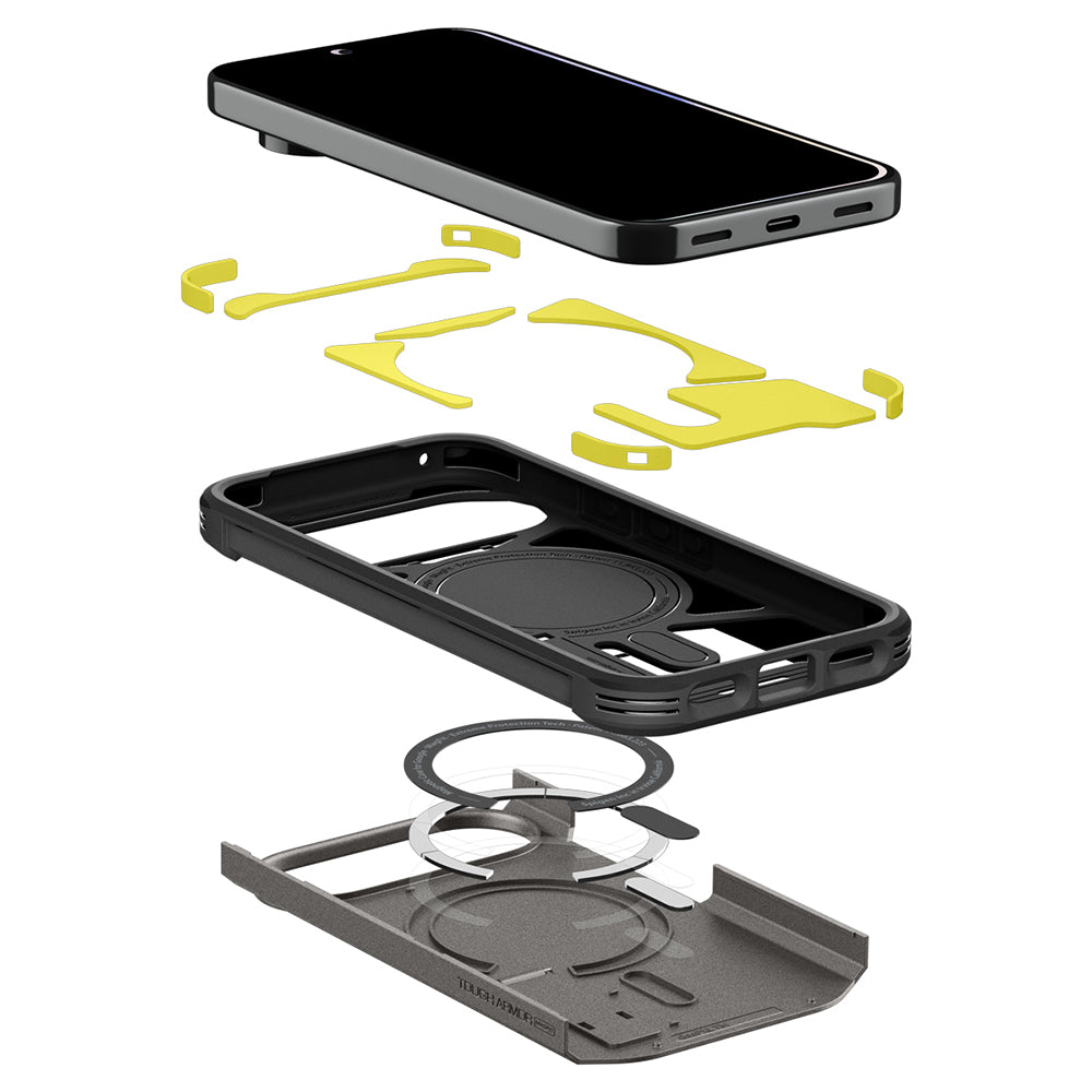 MagSafe-hoes voor Google Pixel 11 Pro XL, Spigen, Tough Armor, Grijs ACS11865