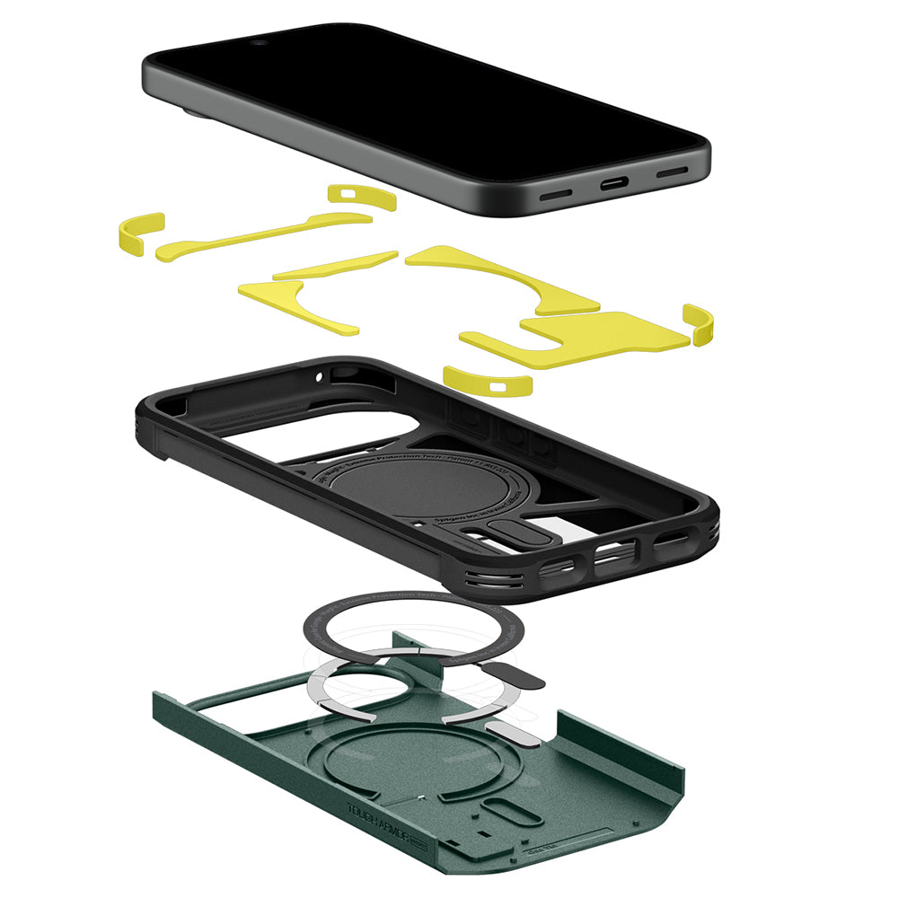 MagSafe-hoes voor Google Pixel 11, Spigen, Tough Armor, Groen ACS11854