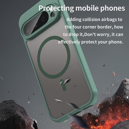 MagSafe Case for Google Pixel 9 Pro, Techsuit, HaloFrost II, Green