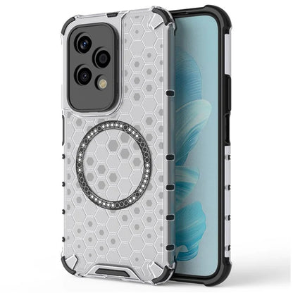 MagSafe Case for Honor 200 Lite, Techsuit, HoneyComb Shield, White