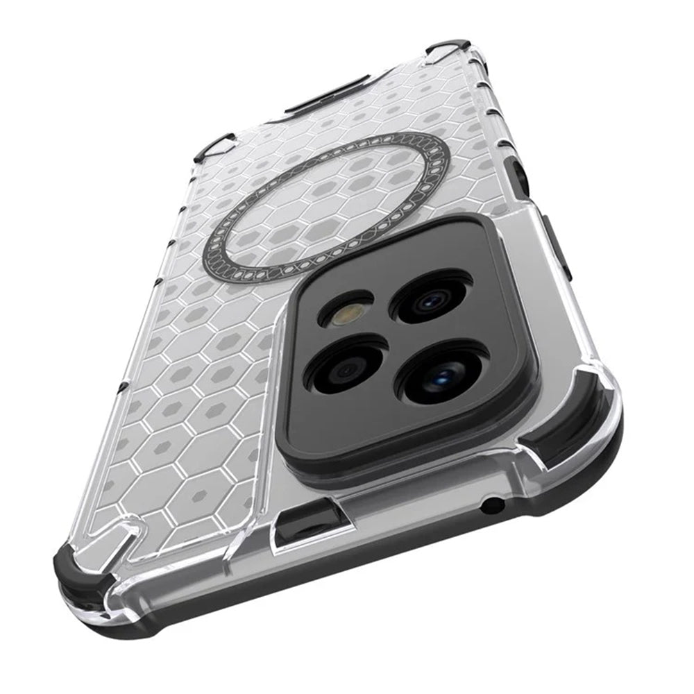 MagSafe-hoes voor Honor 200 Lite, Techsuit, HoneyComb Shield, Zwart