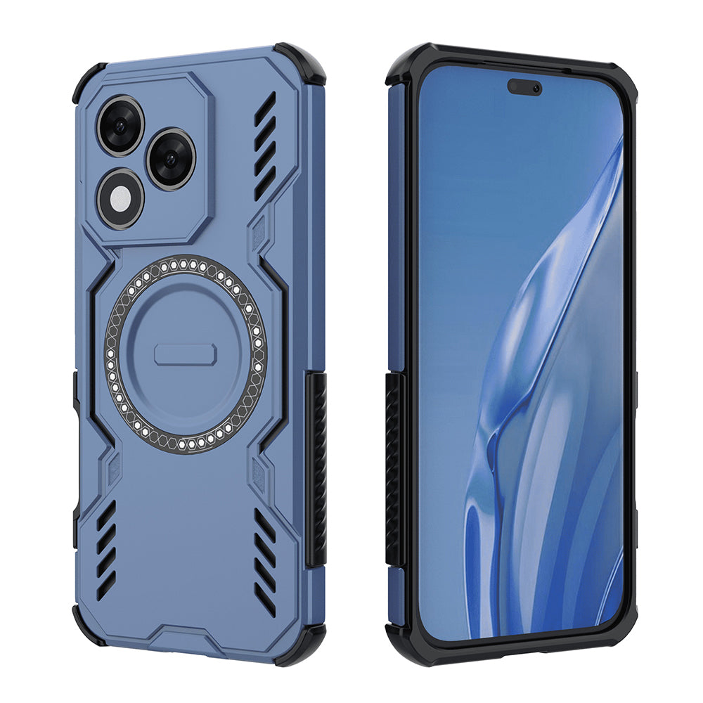 MagSafe Case for Honor 400 Lite, Techsuit, ArmorMag, Blue