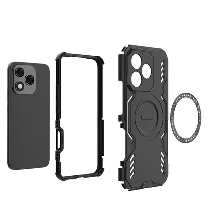 MagSafe Case for Honor 400 Lite, Techsuit, ArmorMag, Black