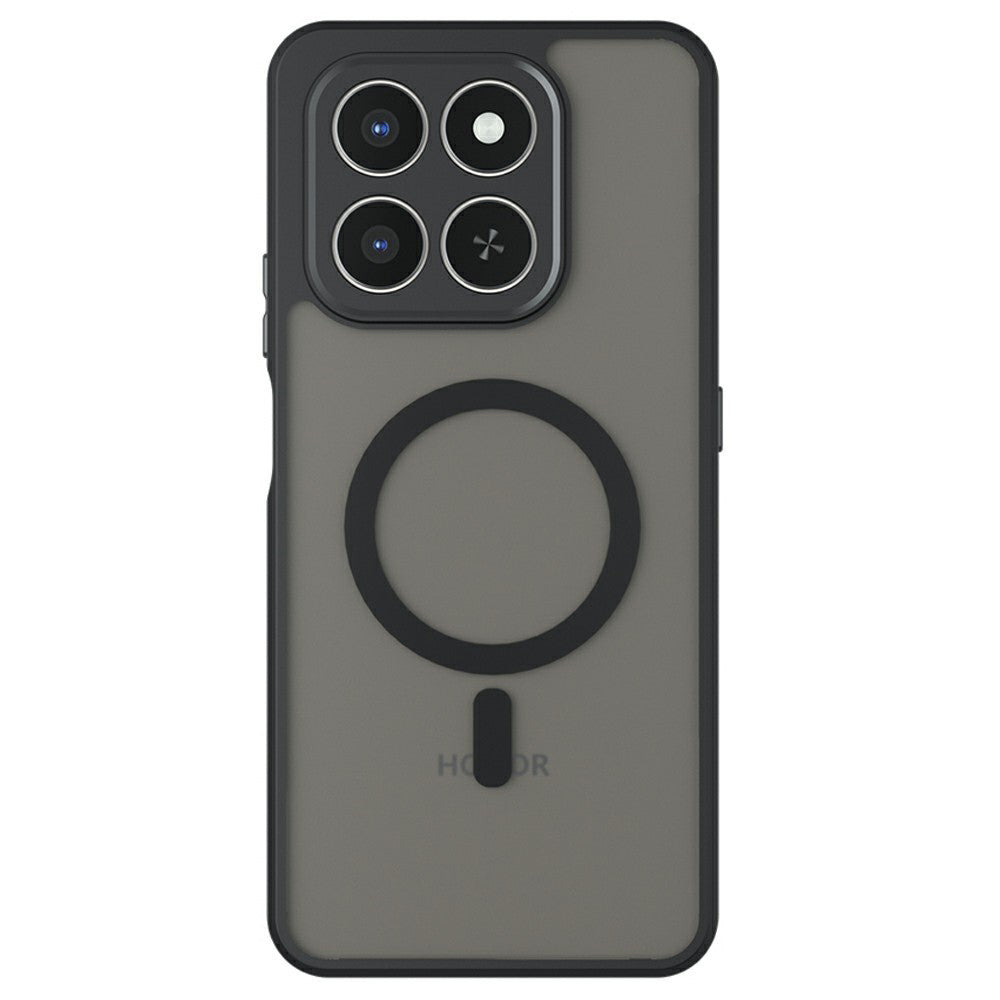 MagSafe hoes voor Honor 400 Smart 4G / X7d 4G / 400 Smart 5G, Techsuit, PureFrost, Satijnzwart