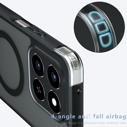 MagSafe hoes voor Honor 400 Smart 4G / X7d 4G / 400 Smart 5G, Techsuit, PureFrost, Satijnzwart