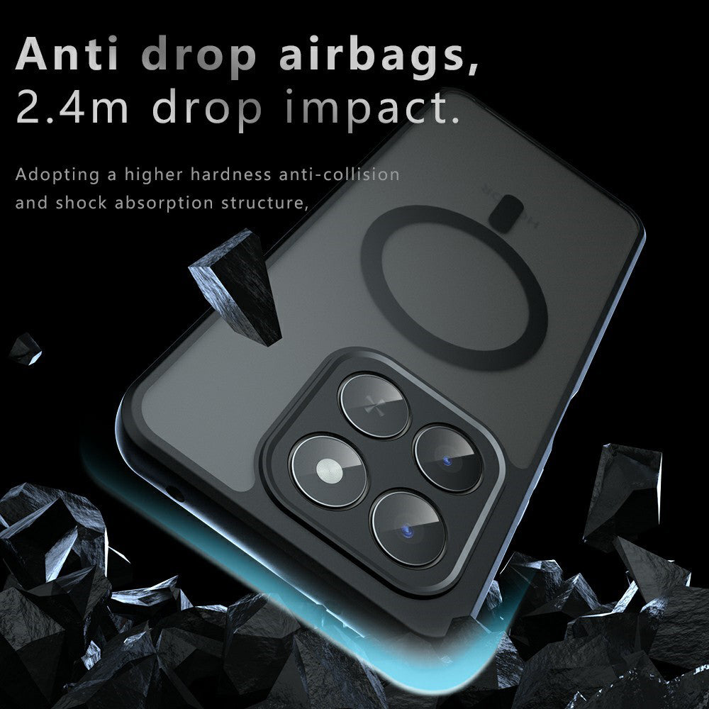 MagSafe hoes voor Honor 400 Smart 4G / X7d 4G / 400 Smart 5G, Techsuit, PureFrost, Satijnzwart