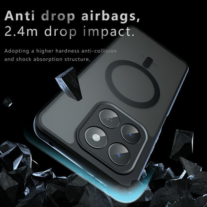 MagSafe hoes voor Honor 400 Smart 4G / X7d 4G / 400 Smart 5G, Techsuit, PureFrost, Satijnzwart