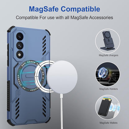 MagSafe-hoes voor Honor 600 Pro, Techsuit, ArmorMag, Blauw