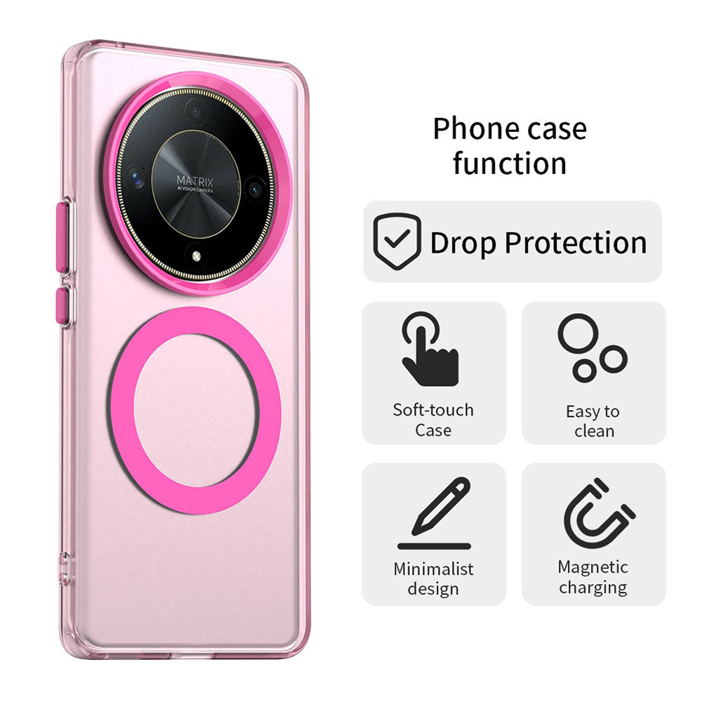 MagSafe-hoes voor Honor Magic6 Lite, Techsuit, CandyCase, Roze